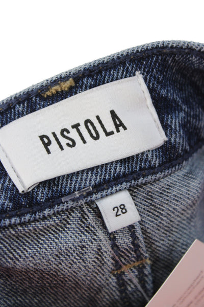 Pistola Unisex Straight Jeans Dark Blue Mid Rise 30in Inseam Size 28