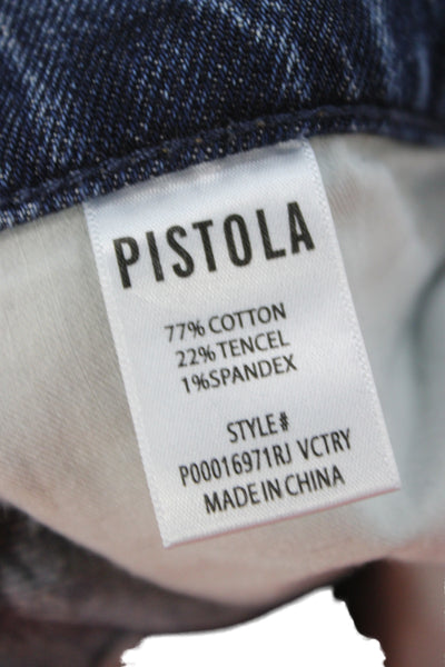 Pistola Unisex Straight Jeans Dark Blue Mid Rise 30in Inseam Size 28
