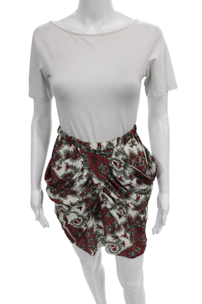 Isabel Marant Womens Tulip Mini Silk Paisley Short Skirt Size 34