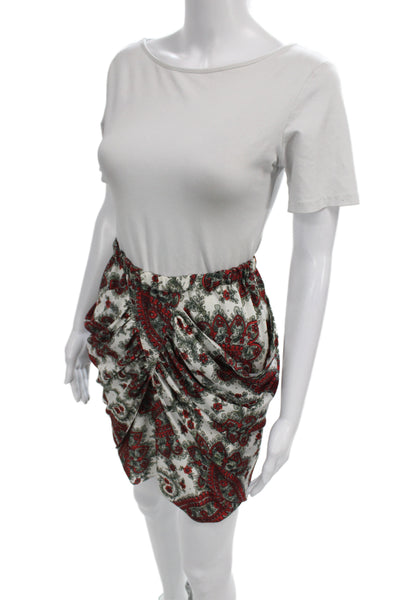 Isabel Marant Womens Tulip Mini Silk Paisley Short Skirt Size 34