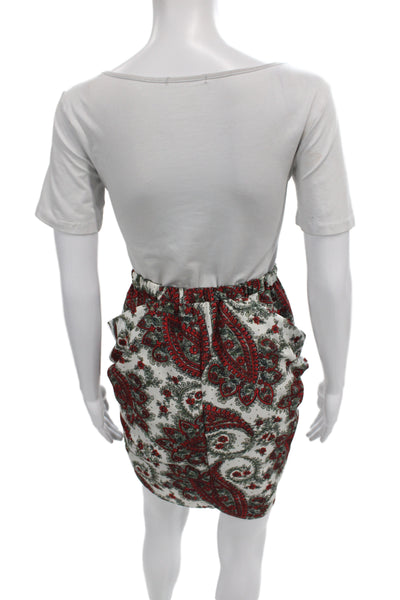 Isabel Marant Womens Tulip Mini Silk Paisley Short Skirt Size 34