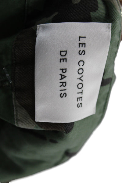 Les Coyotes De Paris Unisex Cargo Green Camouflage Shorts Size 12