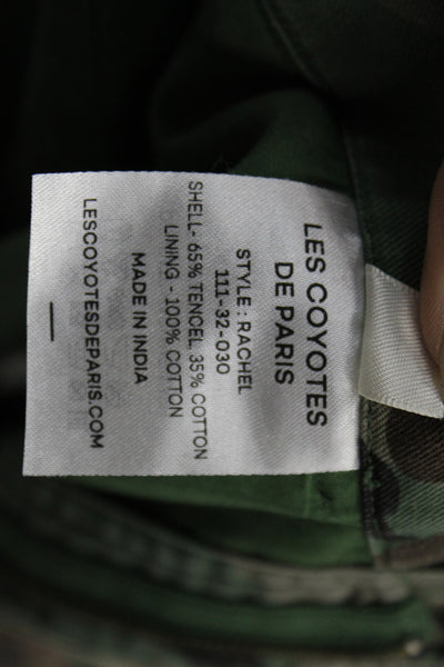 Les Coyotes De Paris Unisex Cargo Green Camouflage Shorts Size 12