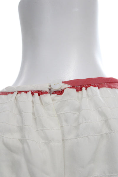 Ramy Brook Womens Sundress White Striped High Neck Sleeveless Button Size S