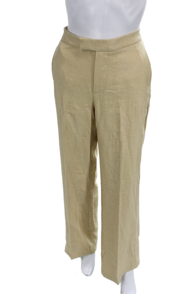 Zara Unisex Dress Pants Beige Viscose Polyamide Polyester Size S