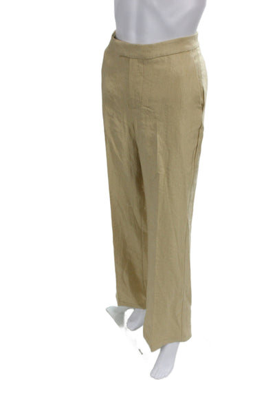 Zara Unisex Dress Pants Beige Viscose Polyamide Polyester Size S