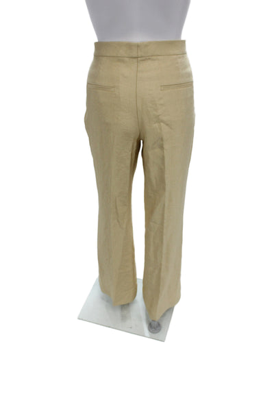 Zara Unisex Dress Pants Beige Viscose Polyamide Polyester Size S