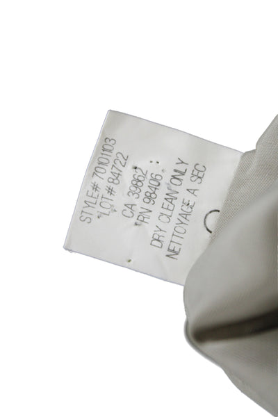 Theory Womens Basic Jacket Beige Wool Button Long Sleeve Size 4
