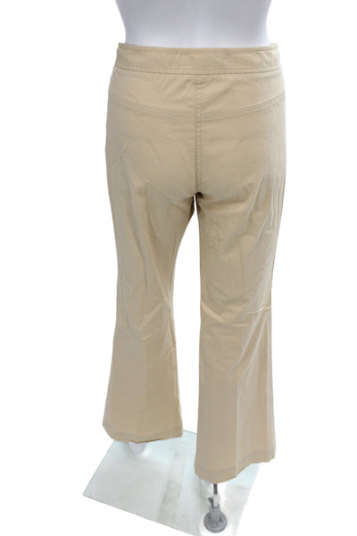 Theory Women Chino Pants Beige 95% Cotton Button Closure Size 6