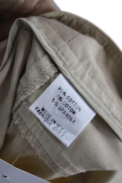 Theory Women Chino Pants Beige 95% Cotton Button Closure Size 6