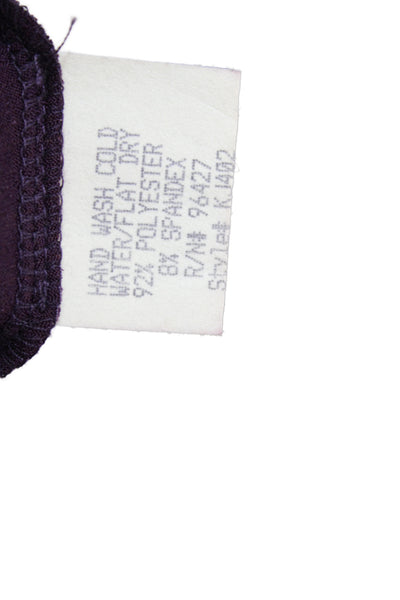 Bisou Bisou Womens Straight Pencil Skirt Purple Size S
