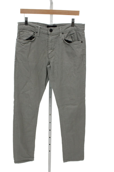 J Brand Mens Chino Pants Gray Button Fly 32in Inseam Size 33