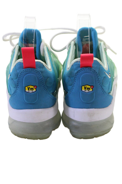 Nike Womens Lace Up Knit Ombre VaporMax Plus Sneakers Green Blue Size 6