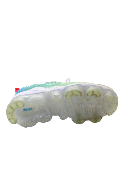 Nike Womens Lace Up Knit Ombre VaporMax Plus Sneakers Green Blue Size 6