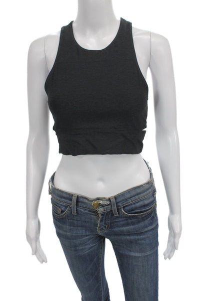Outdoor Voices Womens Open Back Sports Bra Black Size Small