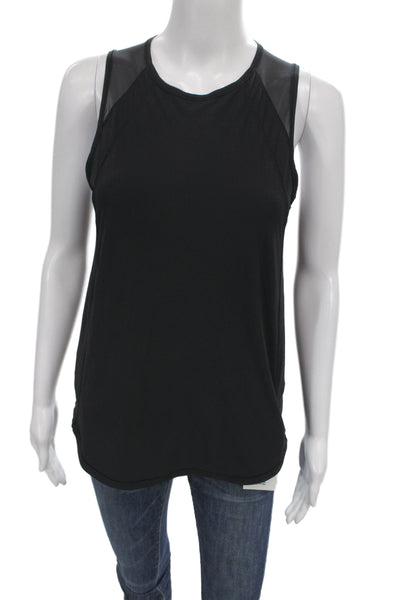 Lululemon Women Basic Sleeveless Cotton Crew Neck Top Black Size 4