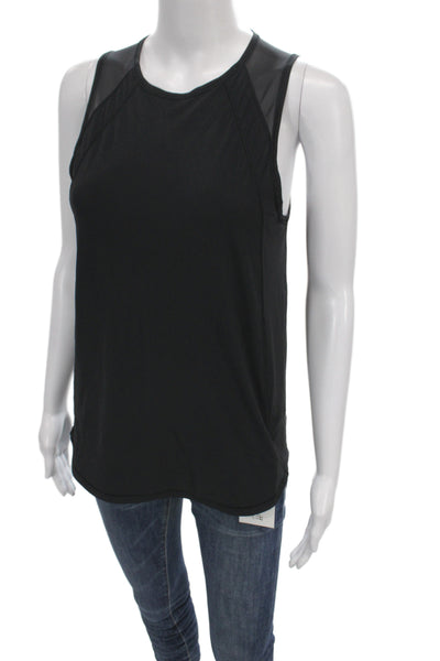 Lululemon Women Basic Sleeveless Cotton Crew Neck Top Black Size 4