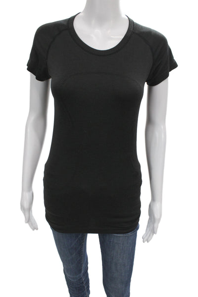 Lululemon Women Basic Sleeveless Cotton Crew Neck Top Black Size 4