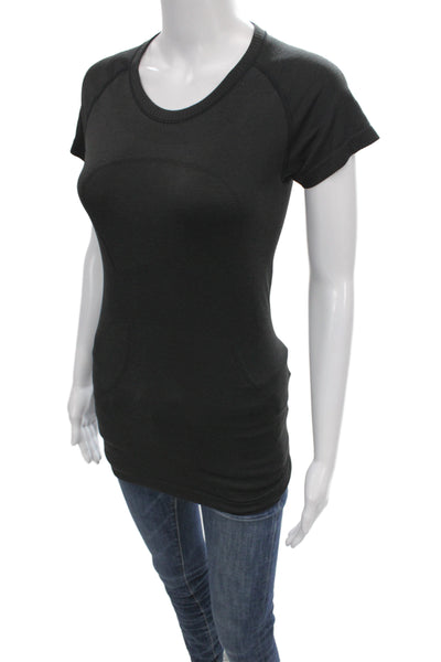 Lululemon Women Basic Sleeveless Cotton Crew Neck Top Black Size 4