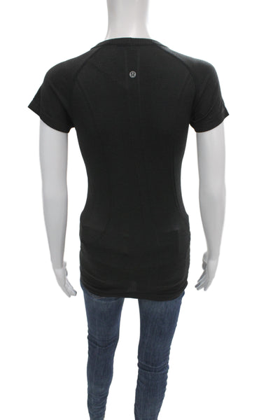 Lululemon Women Basic Sleeveless Cotton Crew Neck Top Black Size 4
