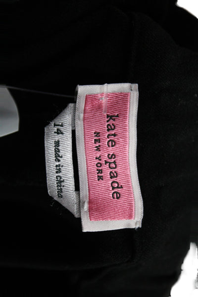 Kate Spade New York Womens Ankle Cropped Black Pants Size 14