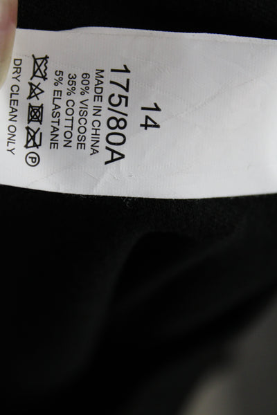 Kate Spade New York Womens Ankle Cropped Black Pants Size 14