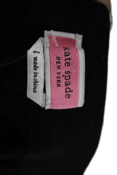 Kate Spade New York Womens Ankle Cropped Black Cotton Polyester Pants Size L
