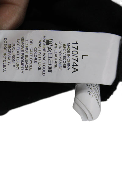 Kate Spade New York Womens Ankle Cropped Black Cotton Polyester Pants Size L