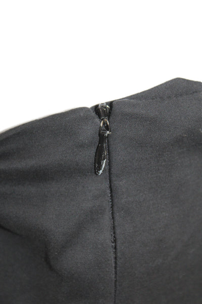 St. John Womens Cropped Dress Pants Black Cotton Polyester Hook & Eye Size 14