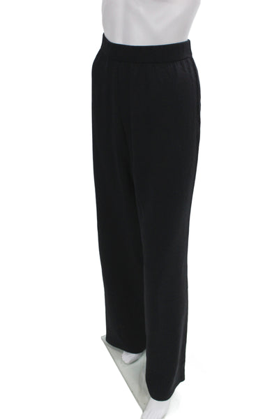 St. John Collection By Marie Gray Women Dress Pants Black Cotton Size 14