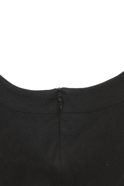 Eileen Fisher Women Sheath Tank Dress Black Square Neck Knee Length Size M