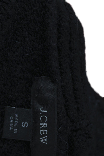 J Crew Unisex Cardigan Black V Neck Button Merino Alpaca Blend Size S