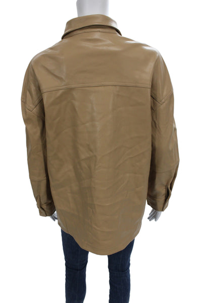 Vici Womens Military Jacket Tan Collared Long Sleeve Polyester Fall Size S
