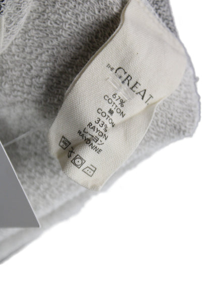 The Great Unisex Cropped Sweatpants Gray Drawstring Cotton Rayon Size 1