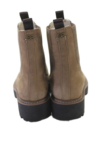 Sam Edelman Womens Suede Block Heels Ankle Boots Shoes Brown Size 8