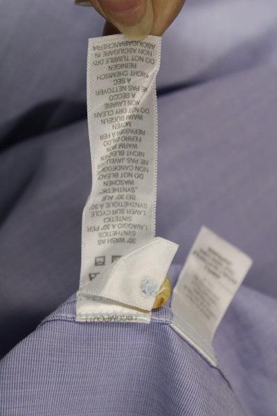 Paul Smith Mens Point Collar Cotton Dress Shirt Purple Size 40