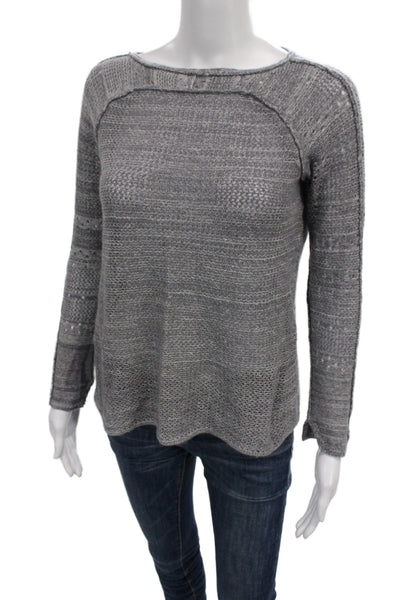 Inhabit Unisex Pullover Sweater Gray 60% Cashmere 40% Linen Round Neck Size S
