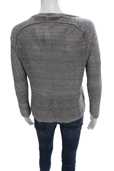Inhabit Unisex Pullover Sweater Gray 60% Cashmere 40% Linen Round Neck Size S