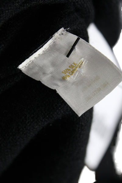 Kate Spade New York Womens Cardigan Black Silk Cashmere 3/4 Sleeve Size XS