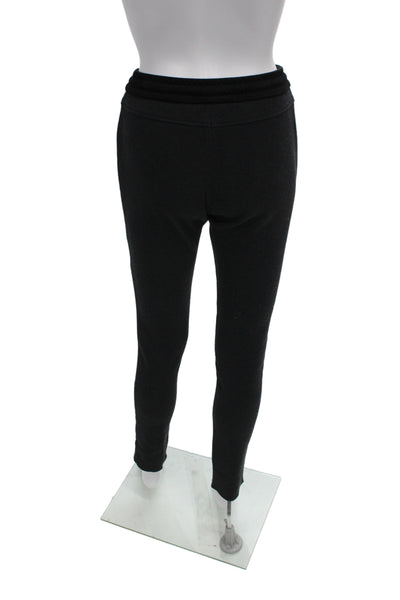 Maje Womens Jogger Sweatpants Black Drawstring 65% Polyester 35% Cotton Size S
