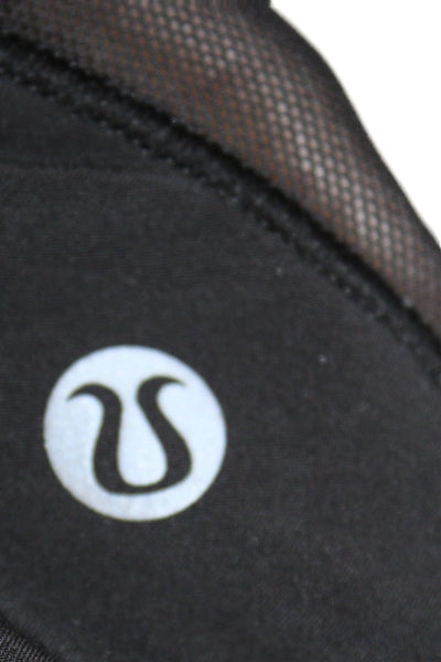 Lululemon Womens Athletic Shorts Black Drawstring Polyester Size 10