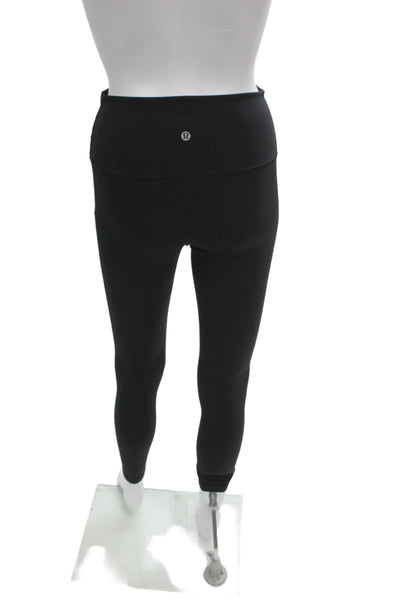 Lululemon Women Ankle Leggings Black Nylon Size 6