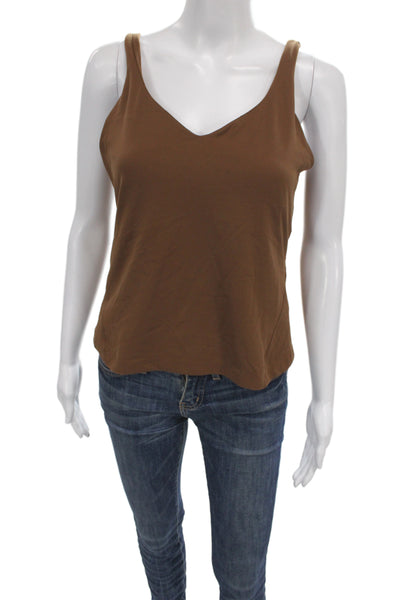 Lululemon Womens V Neck Shelf Tank Top Brown Size 12
