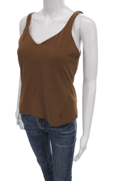 Lululemon Womens V Neck Shelf Tank Top Brown Size 12