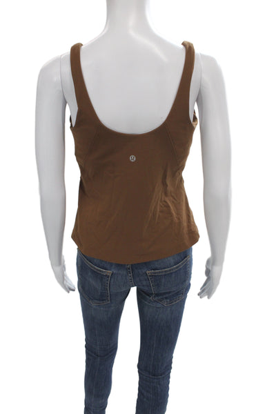 Lululemon Womens V Neck Shelf Tank Top Brown Size 12