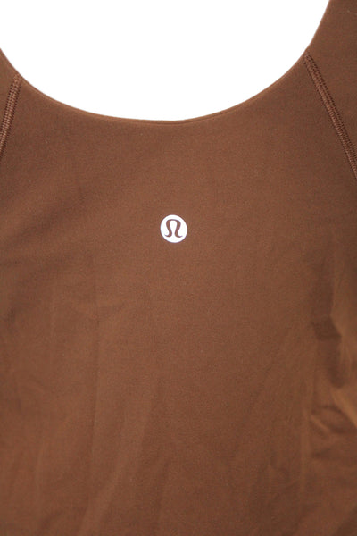 Lululemon Womens V Neck Shelf Tank Top Brown Size 12