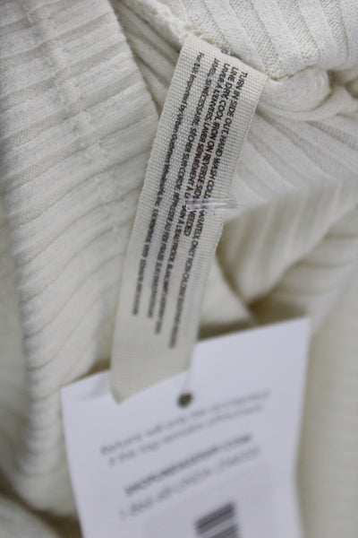 Intimately Free People Womens Button-Up White Short Sleeve Sweater Size M