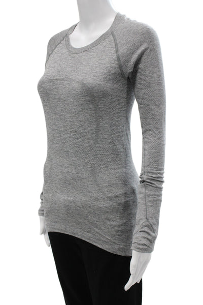 Lululemon Womens Nylon Crew Neck T Shirt Gray Size S