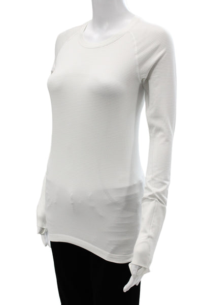 Lululemon Womens Nylon Crew Neck T Shirt White Size S