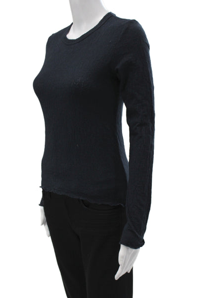 Rag & Bone Womens Black Basic Long Sleeve T-Shirt Petite Size S